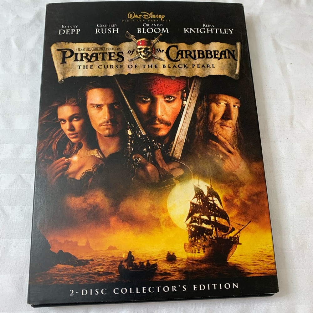 Pirates of the Caribbean: The Curse of the Black Pearl (DVD, 2003, 2-Disc...